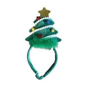 Happy Pet Diadeem kerstboom met slinger M/L