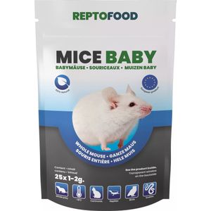 Repto Food Baby Muis 1-2 gram 25 stuks Diepvries