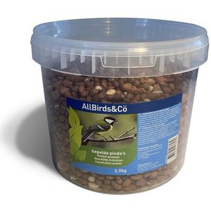 AllBirds&Co Gepelde pinda's in emmer 2,5KG