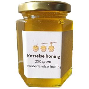 Sjoerd Zwart Kesselse Honing 250 gram | Rauwe honing Koud geslingerd, geen suiker gevoerd | Echte honing