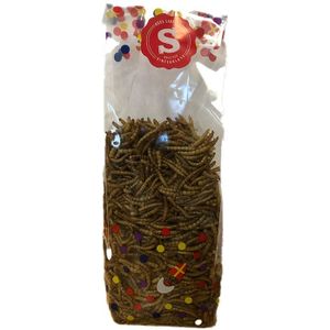 Sint Cadeau zakje met Meelwormen voor Vogels Het Sinterklaaskado
