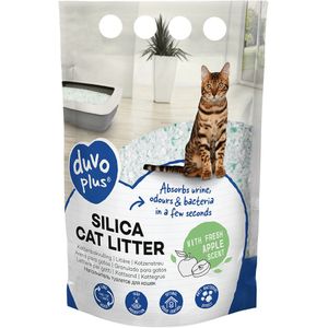 Duvo+ Premium silica kattenbakvulling appel 5L