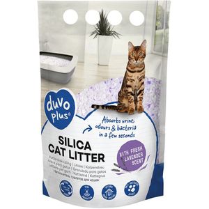Duvo+ Premium silica kattenbakvulling lavendel 5L