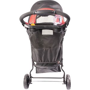 Duvo+ Pet Buggy 3-Wieler Zwart/Rood 79x55x99cm - max. 15kg