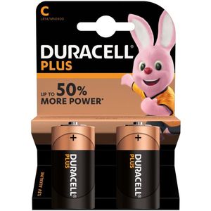 Duracell Plus Alkaline C batterijen - 2 stuks