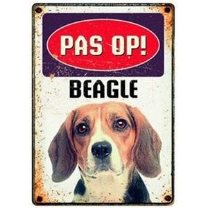 Plenty Gifts Waakbord PAS OP Blik Beagle
