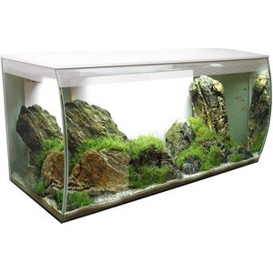 Fluval Flex | 123L | 82 x 40 x 39CM  Wit Aquarium Geleverd met kap, verlichting en filter