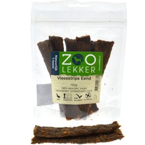 Zoolekker Vleesstrips 100 gram x 12 Eend