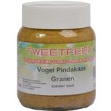 Tweetfeed Vogelpindakaas zonder zout 360 gram GP Zaden in glazen pot