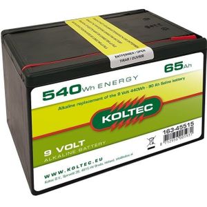 Koltec Batterij 9 Volt 540 WH 65 Ah