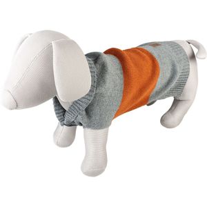 Duvo+ Hondensweater Cozy Grijs/Oranje M - 50CM