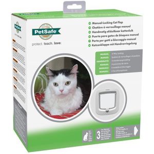 Petsafe Staywell deluxe kattenluik met tunnel wit Wit