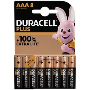 Duracell Alkaline Plus AAA Batterijen - 8 stuks