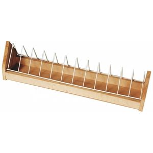 Natural Voerbak hout met grill 60CM