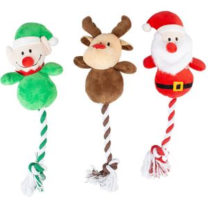 Duvo+ Xmas pluche knuffel met touw assorti