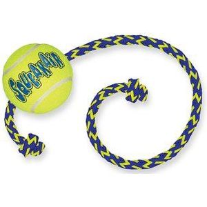Kong Air Squeaker Tennis Ball met touw