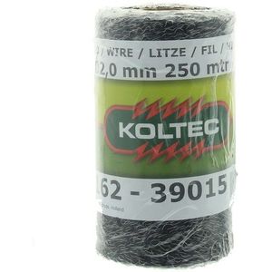 Koltec Zwart schrikdraad 250m ca. 2mm