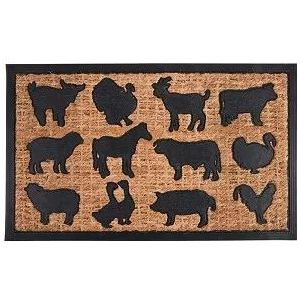 Boerderijdieren Thema Deurmat/Buitenmat Rubber/Kokosvezel 75 X 45 cm Voor Buiten