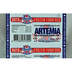 Ruto Artemia 100 Gram 20 bloks blister zonder kartonnen verpakking Diepvries