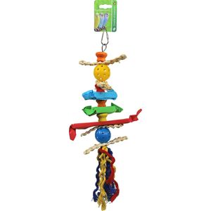 De Boon Houten/Raffia Ladder + Bal + Papier + Kat40CM