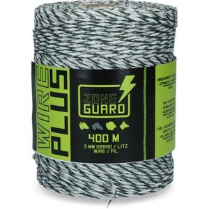 ZoneGuard 3 mm Plus afrasteringsdraad wit en groen