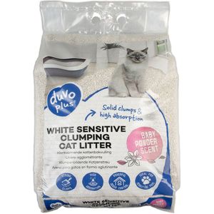 Duvo+ Kattenbakvulling White sensitive babypoeder 12KG