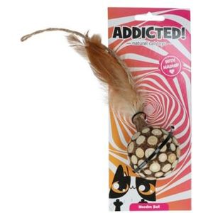 Addicted Addicted houten bal met veren