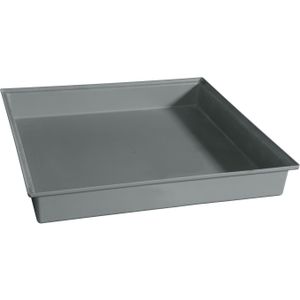Kunststof lekbakken opvangbak geschikt voor 4x 200 liter stalen of kunststof vaten L:1280,B:1280,H:180mm grijs. 290ltr