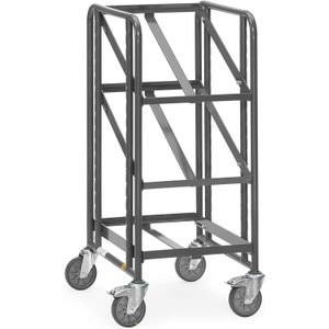 ESD wagens Fetra ESD bijzetwagen geschikt voor 3 eurobakken 600x400 mm L:665,B:525,H:1100mm grijs Laadvermogen (kg): 250.