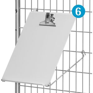 Orderverzamelwagens toebehoren schrijfplank  grijs