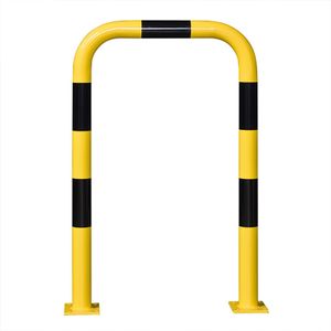Aanrijdbeveiliging vangrail beschermbeugel van staal ,B:750,D:140,H:1200mm geel