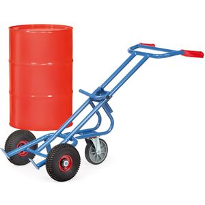 Vatensteekwagen fetra vatensteekwagen  voor 200 ltr - stalen - vaten  blauw Laadvermogen (kg): 300.
