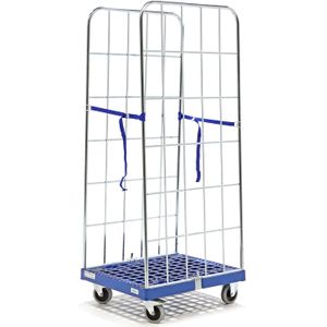 Rolcontainer 2-heks insteekhekken + 2 nylon spanbanden