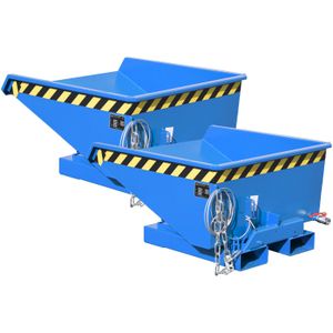 Kiepbak zelfkieper partij aanbieding L:960,B:925,H:540mm blauw. 225ltr Laadvermogen (kg): 750.