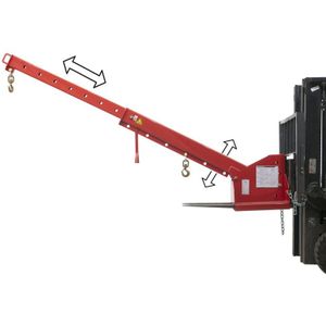 Kraanarm telescopisch en in hoogte verstelbaar L:3700,B:0,H:0mm rood Laadvermogen (kg): 2500.