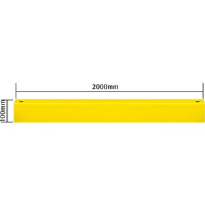 Beschermbeugels stootbescherming dwarsbalk ,B:2000,D:40,H:100mm geel