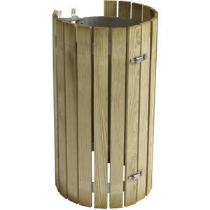 Buitenafvalbak toebehoren omhulsel L:470,B:470,H:800mm zink