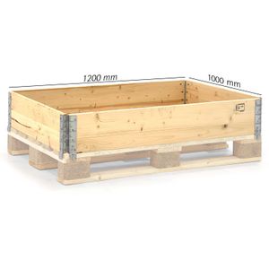 Opzetrand 1200x1000 mm TÜV gecertificeerd scharnierende constructie stapelbaar L:1200,B:1000,H:200mm