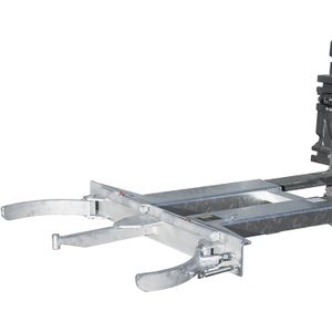 Vatenhandelingapparatuur vatengrijper voor 2x 200 l vaten, rolband- en rillenvaten L:1320,B:1230,H:165mm zink Laadvermogen (kg): 1000.