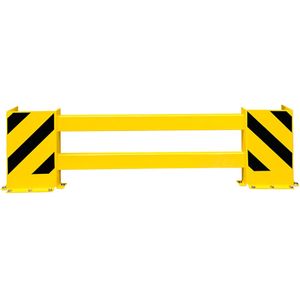 Stellingbescherming stootbescherming verstelbaar van 900 tot 1300 mm ,B:900,D:190,H:500mm geel