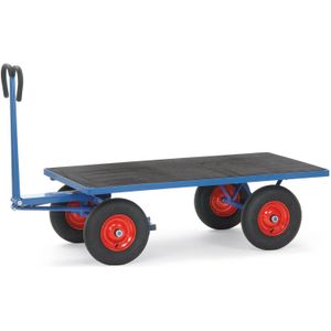 Industrie aanhanger Fetra handtrekwagen platform L:1545,B:800,H:1190mm blauw Laadvermogen (kg): 1000.