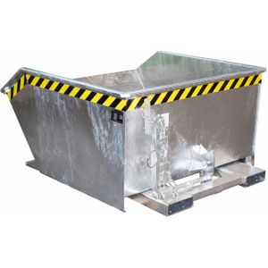 Spaandercontainer standaard bouwhoogte incl. zeef L:1440,B:1280,H:680mm zink. 750ltr Laadvermogen (kg): 1000.