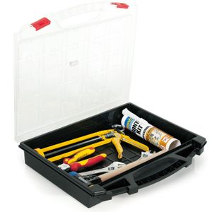 Transportkoffer assortimentskoffer zonder inhoud L:430,B:370,H:85mm zwart