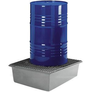 Kunststof lekbakken opvangbak voor 1x 200 l vat L:850,B:850,H:400mm. 210ltr Laadvermogen (kg): 400.