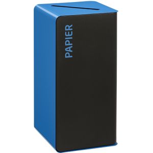 Afvalbak metalen afvalbak sorteerinstallatie L:380,B:380,H:760mm zwart. 40ltr