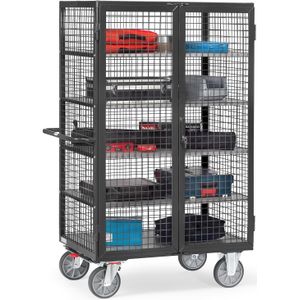 Etagewagens Fetra etagewagen afsluitbaar/verstelbaar laadvlak L:1370,B:845,H:1790mm grijs Laadvermogen (kg): 750.