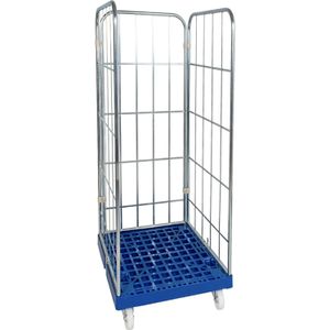 3-heks rolcontainers insteekhekken + 2 nylon spanbanden