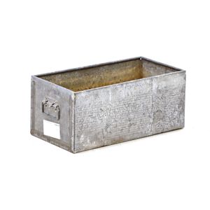 Gebruikte Magazijnbak staal stapelbaar valgrepen aan de korte zijden L:470,B:240,H:200mm grijs. 20ltr