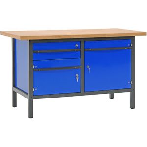 Werktafel, werkbank met 1 lade en 2 kasten, 150 cm.