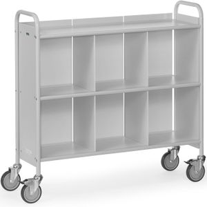 Dossierwagens Fetra dossierwagen met scheidingswanden / achterwand L:1165,B:385,H:1100mm grijs Laadvermogen (kg): 150.